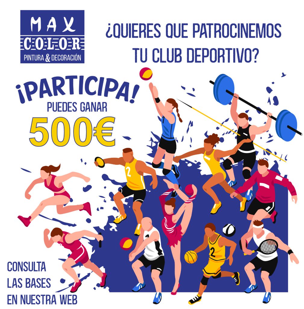 Patrocinamos tu club. Max Color. Pintura & Decoración